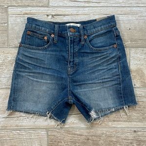 NWT Madewell High rise Denim Shorts 25